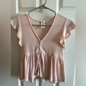 Altar’d State Light Pink Babydoll Top